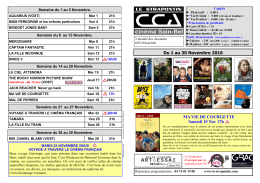 Programmation Novembre 2016