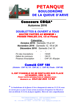 CBQA - GENEVE-PETANQUE.COM