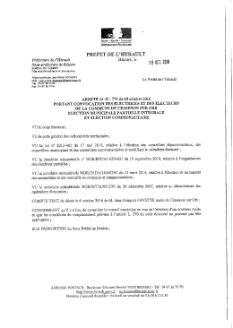 arrete portant convocation des electrices et - cessenon-sur-orb
