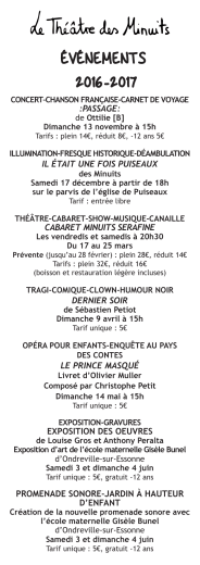 Programme complet - theatredesminuits.com