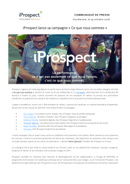 iProspect lance sa campagne &laquo; Ce que nous sommes &raquo;