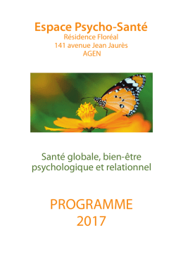 programme 2017 - Psychologie et Santé Intégratives