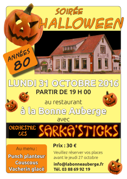 halloween - La Bonne Auberge