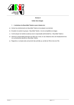 lire le cahier des charges.