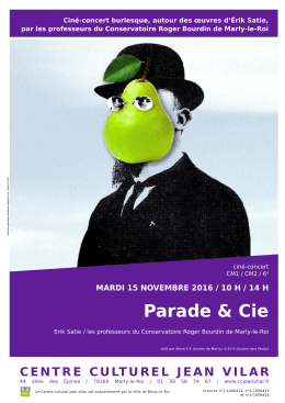 affiche du spectacle - Centre culturel Jean Vilar de Marly-le-Roi