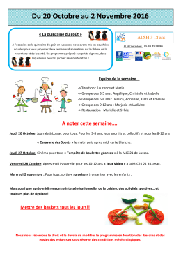 Programme 3-12 ans