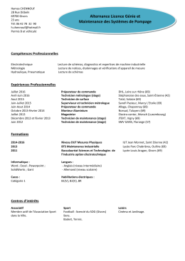 Voir le CV - Sport dans la Ville
