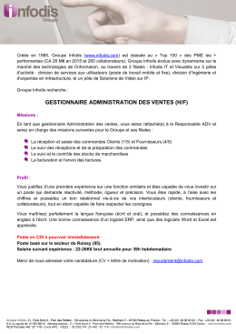 gestionnaire administration des ventes