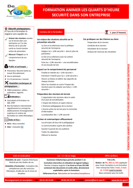 T&eacute;l&eacute;charger le programme de formation Animation des