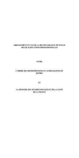 Arrangement en vue de la reconnaissance mutuelle des