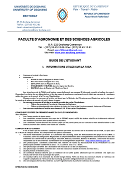 faculte d`agronomie et des sciences agricoles