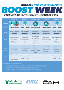 vacances de la toussaint – octobre 2016