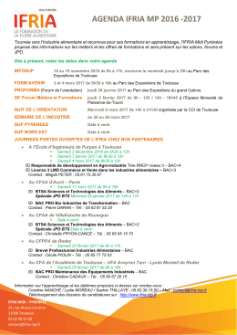 agenda ifria mp 2016 ‐2017 - IFRIA Midi