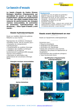 Le bassin d`essais - Technopôle Brest Iroise