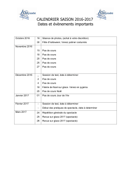 calendrier 2016-2017