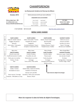 Menu Champgrenon Sans Viande octobre2016