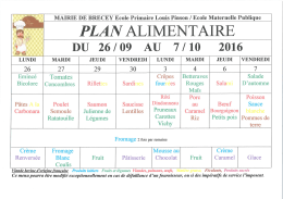 Menus Cantine Br&eacute;cey octobre 2016