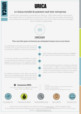 Téléchargez la brochure URICASH