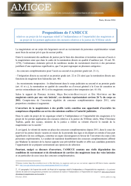 Voir les propositions de l`Amicce