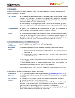 R&egrave;glement - PlaceHolder for buddies