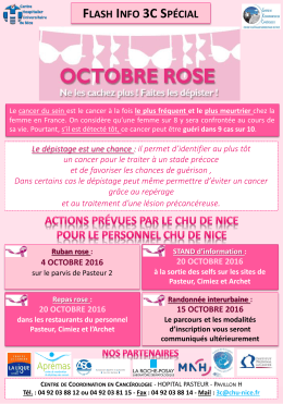 proramme des evenements d`octobre du chu de nice