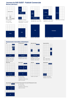 Nos formats Print - Sud Ouest Publicite