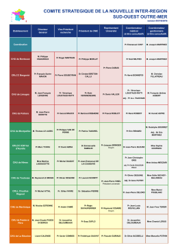 Composition du Comité Stratégique