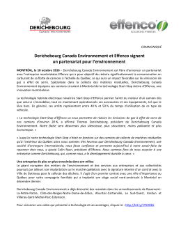 Voir le communiqué de presse.