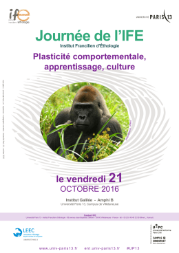 Voir le programme - Université Paris 13