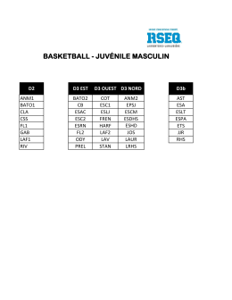 BASKETBALL - JUVÉNILE MASCULIN