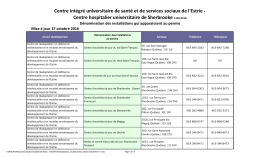 Consultez la liste intégrale de nos installations