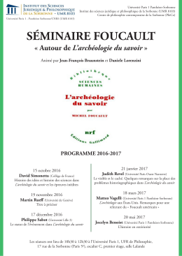 Affiche SemFouc 16-17