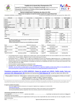 Troph&eacute;e de la Haute Brie Champenoise (77)