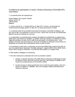Conditions de participation &agrave; l`action &laquo;Rubson Absorbeur d`Humidit&eacute;