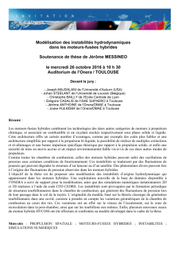 Mod&eacute;lisation des instabilit&eacute;s hydrodynamiques dans les