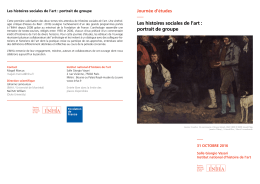 Les histoires sociales de l`art : portrait de groupe