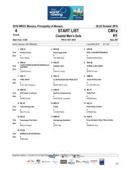 START LIST CM1x H1 4