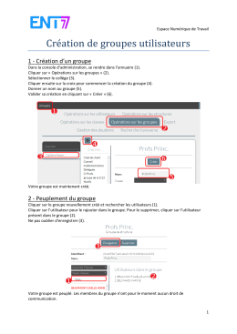 Création de groupes utilisateurs