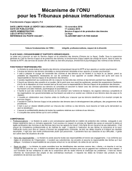 Fonctionnaire d`appui adjoint, P-2