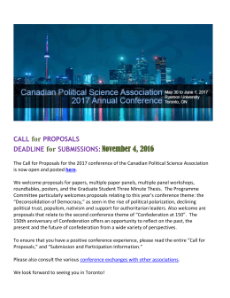 DEADLINE for SUBMISSIONS:November 4, 2016