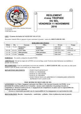 Trophée du Sel - Judo Club Lagardelle sur Lèze