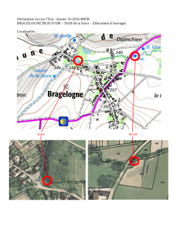 D&eacute;claration Loi sur l`Eau : dossier 10-2016