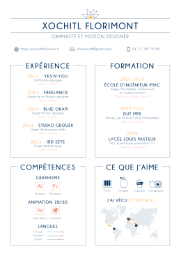 exp&eacute;rience - Xochitl Florimont