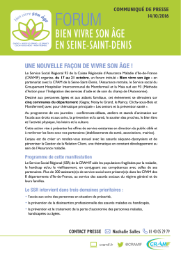 Forum "Bien vivre son &acirc;ge en Seine-Saint-Denis"