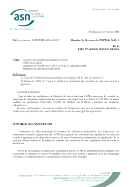 21/10/2016 Lettre de suite d`inspection Transport de