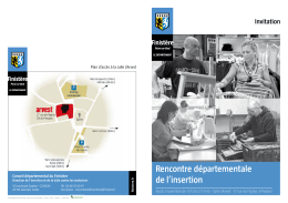 Rencontre départementale de l`insertion