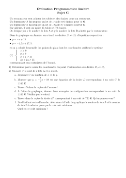 Eval 2 - Prog. linéaire