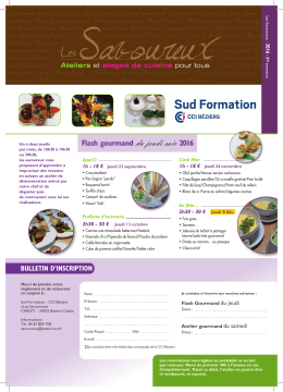 Les Savoureux &ndash; cours de cuisine tous publics