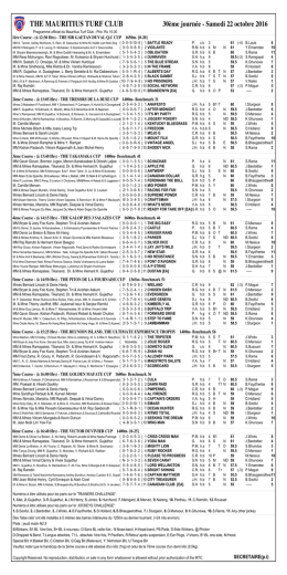 THE MAURITIUS TURF CLUB
