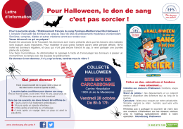 Newsletter Don de sang Halloween